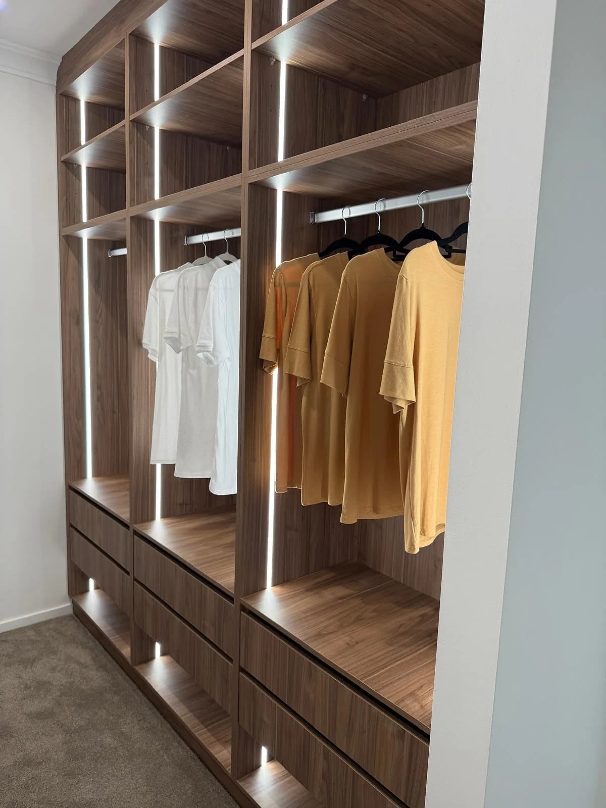 Custom wardrobe storage and fitted cabinetry from the H&R Kitchens portfolio
