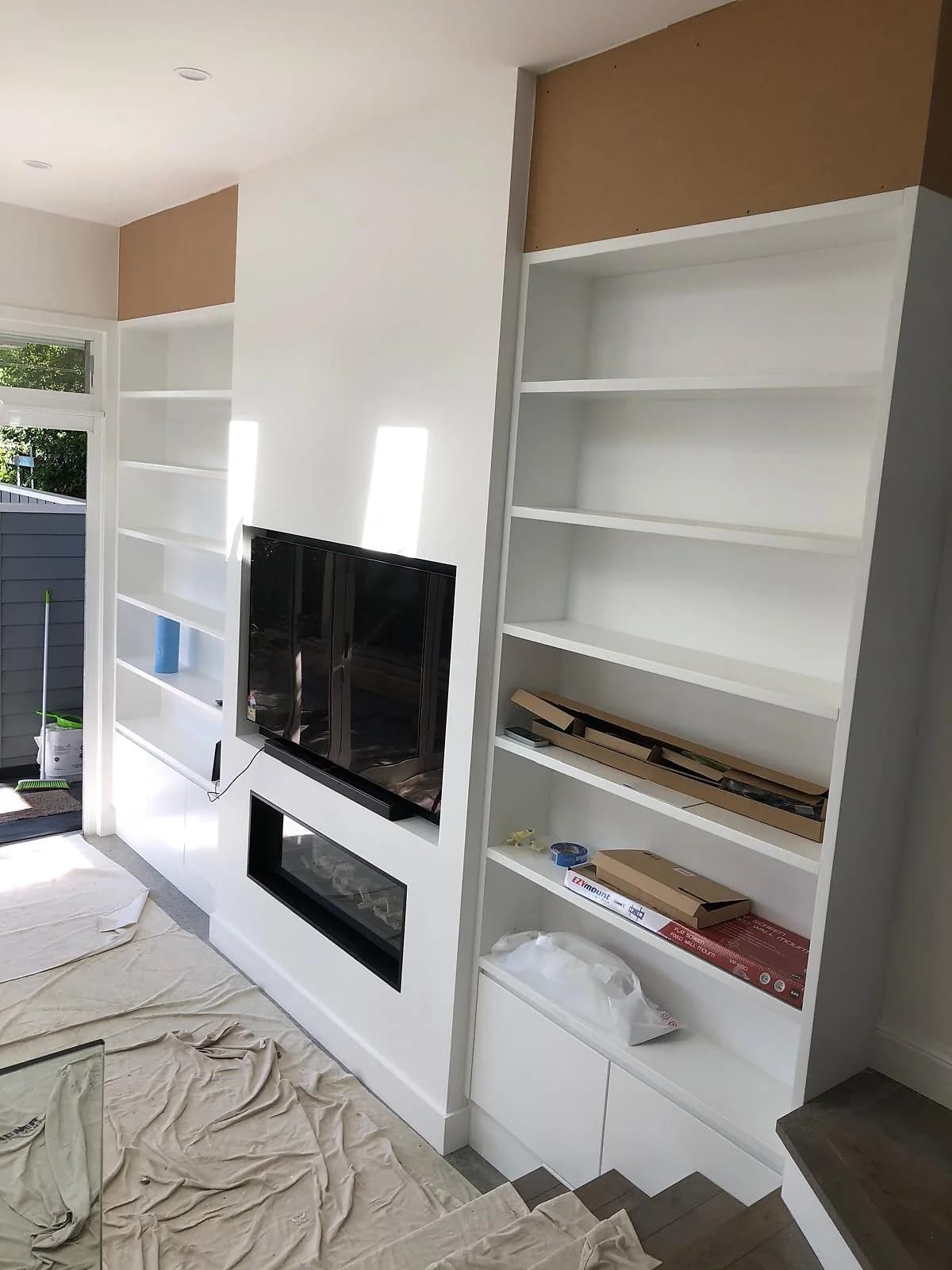 Finished white kitchen cabinetry by H&R Kitchens
